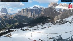 Webcam Belvedere Sass Pordoi dal Rifugio Sas Bece 2377 m