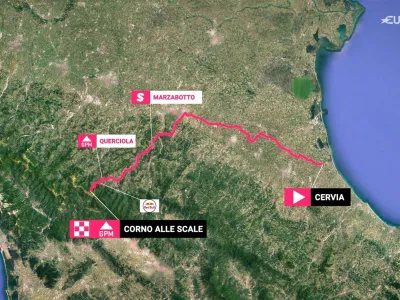 Video Tappa 9 del Giro dItalia 2026, Cervia-Corno alle Scale: il profilo in 3D