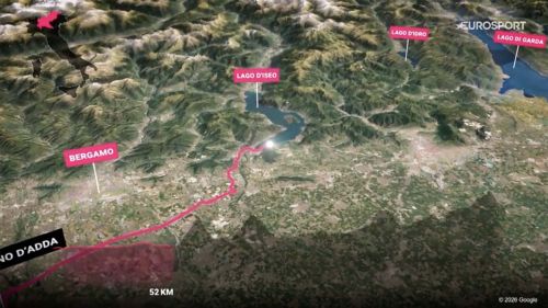 Tappa 17 del giro d'italia 2026, cassano d'adda-andalo: il profilo in 3d