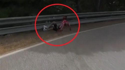 Roglic cade in discesa, 'sto bene. senza rischiare non si vince'