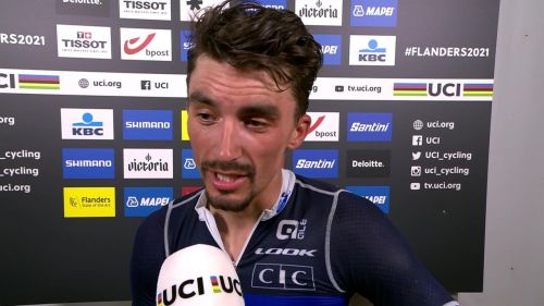 Ciclismo, Mondiali Fiandre 2021 - Alaphilippe: Ero rilassato, ma non pensavo di riuscire a ripetermi