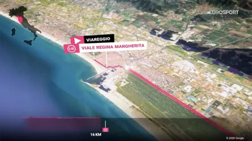 Tappa 10 del Giro dItalia 2026, Viareggio-Massa: il profilo della cronometro in 3D