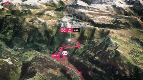 Tappa 16 del Giro dItalia 2026, Bellinzona-Carì: il profilo in 3D della frazione in Svizzera