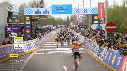 Clamorosa impresa di Pippo Ganna, l'80esima Dwars è sua beffando clamorosamente Van Aert!