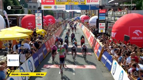 Che prima volata col tricolore per Jonathan Milan! Battuto nettamente Magnier nel primo round in Polonia
