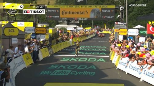 Ben Healy, che sogno: ecco la maglia gialla a Le Mont Dore dove vince Simon Yates, Pogacar e Vingegaard si studiano