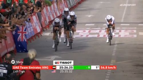 La UAE batte Visma e Lidl-Trek nella cronosquadre della Vuelta, Vingegaard torna in rosso prima delle montagne